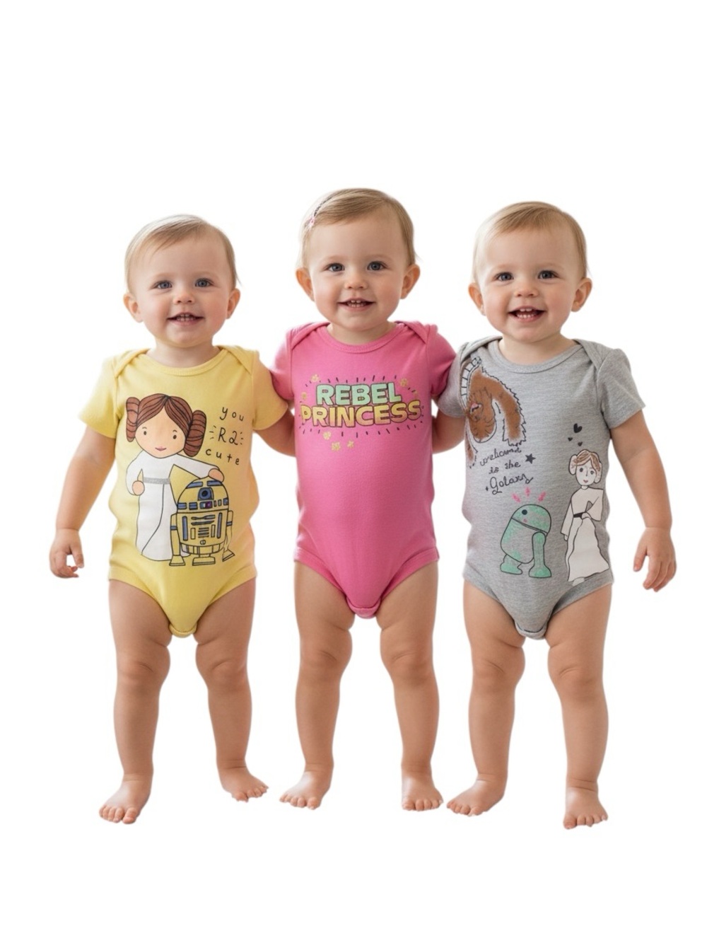 Star Wars Baby GirlBodysuits Set of 3 Size 12 Months